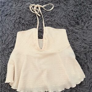 cream halter top